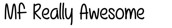 Mf Really Awesome font preview